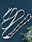 Simple Sparkly Beaded Thin Brides Sash For Wedding,S305