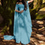 Elegant Blue A-line Maxi Long Party Prom Dresses, Evening Dress,13115