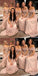 Elegant Pink A-line Off Shoulder Maxi Long Bridesmaid Dresses Online,WG1517