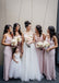 Elegant Pink Mermaid Spaghetti Straps Maxi Long Wedding Guest Dresses,WG1523