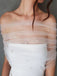 Elegant White Off the Shoulder Tulle Shawl For Woman, VG73