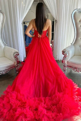 Gorgeous Red A-line Sweetheart Maxi Long Party Prom Dresses, Evening Dress,13221