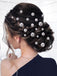 Handmade Pearl U-shaped Clip Dirty Braid Hair Accessories Flash Diamond Hair Fork for Women, HP536