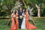 Mismatched Burnt Orange Mermaid Maxi Long Wedding Guest Bridesmaid Dresses,WG1538