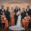 Mismatched Burnt Orange Mermaid Maxi Long Wedding Guest Bridesmaid Dresses,WG1538