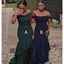 Mismatched Mermaid Off Shoulder Maxi Long Bridesmaid Dresses For Wedding Party,WG1584
