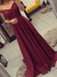 Off Shoulder Maroon Backless Evening Prom Dresses, Long Cheap Party Prom Dress, Custom Long Prom Dresses, Cheap Formal Prom Dresses, 17119