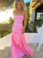 Popular Pink Spaghetti Straps Maxi Long Party Prom Dresses, Evening Dress,13180