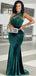 Sexy Green Mermaid One Shoulder Maxi Long Wedding Guest Bridesmaid Dresses,WG1550