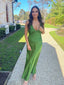 Sexy Green Sheath V-neck Maxi Long Party Prom Dresses, Evening Dress,13230