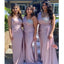 Sexy Mermaid One Shoulder Maxi Long Bridesmaid Dresses For Wedding Party,WG1588