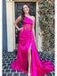 Sexy Mermaid One Shoulder Side Slit Maxi Long Party Prom Dresses, Evening Dress,13196
