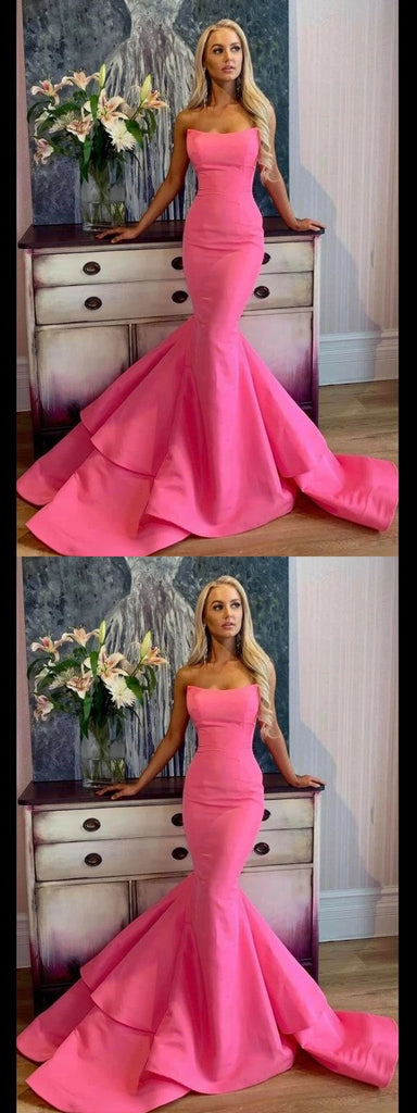 Sexy Pink Mermaid Sweetheart Maxi Long Party Prom Dresses, Evening Dress,13163