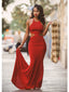 Sexy Red Backless Simple Mermaid Open Back Cheap Long Prom Dress, WG208