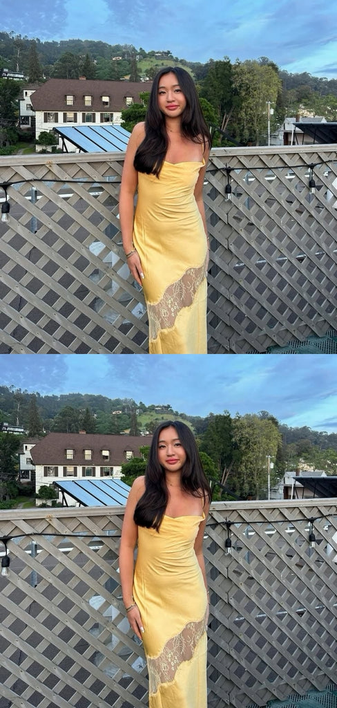 Sexy Yellow Mermaid Maxi Long Party Prom Dresses To Impress,Evening Dress,13455