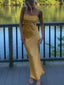 Sexy Yellow Sheath Spaghetti Straps Maxi Long Party Prom Dresses, Evening Dress,13195