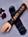 Versatile Multi Layer Fluffy Extended Pearl Long Bridal Gloves, VM18