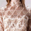 1/2 Long Sleeves High Neck Red Skirt Sequin Top Evening Prom Dresses, Evening Party Prom Dresses, 12116