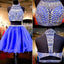 2016 Royal sparkly two pieces style vintage homecoming prom dress,BD0056
