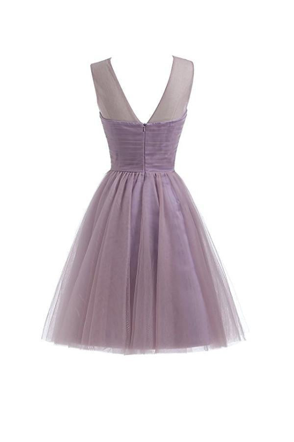 2018 Dusty Purple Cheap Short Homecoming Dresses Online, CM634