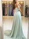 Sweetheart Green Chiffon Lace Floor Length Custom Long Evening Prom Dresses, 17367