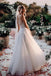 A-line V Neck Cute Cheap Wedding Dresses Online, Cheap Bridal Dresses, WD613