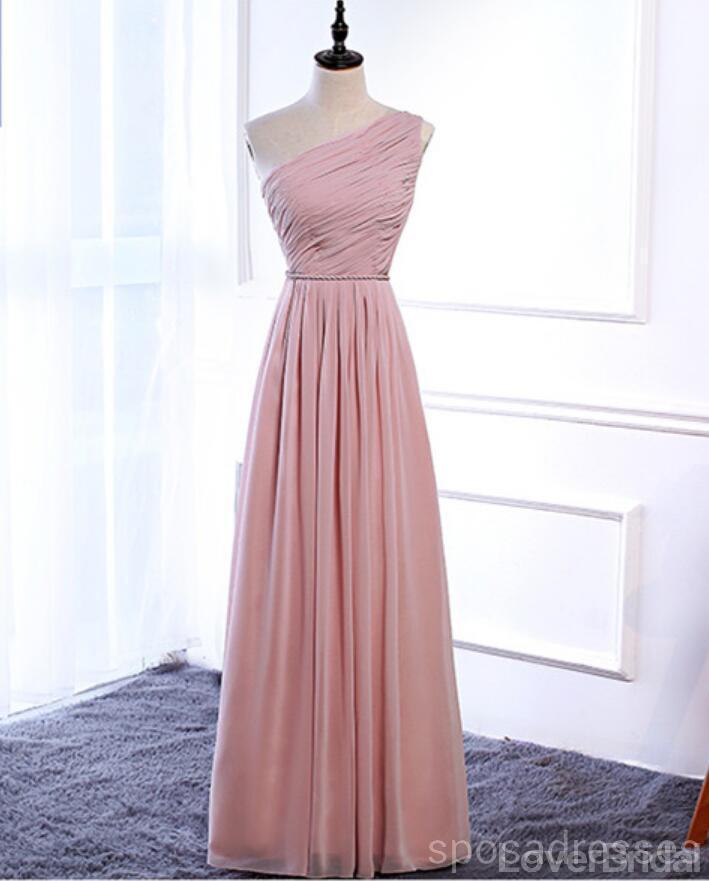 Affordable Blush Pink Floor Length Mismatched Chiffon Bridesmaid Dresses Online, WG536