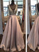 Backless A line Evening Prom Dresses, Long Party Prom Dress, Custom Long Prom Dress, Cheap Party Prom Dress, Formal Prom Dress, 17034