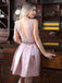 Backless See Through Pink Lace Cheap Short Homecoming Dresses Online, CM630