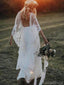 Backless Side Slit Lace Mermaid Cheap Wedding Dresses Online, Cheap Unique Bridal Dresses, WD588