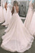 Backless V-Neck Lace A-line Cheap Wedding Dresses Online, Cheap Bridal Dresses, WD614