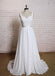 Backless V Neck Lace Straps Simple Cheap Beach Wedding Dresses, WD324