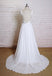 Backless V Neck Lace Straps Simple Cheap Beach Wedding Dresses, WD324