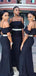Black Mermaid Cold Shoulder Cheap Long Bridesmaid Dresses,WG1329