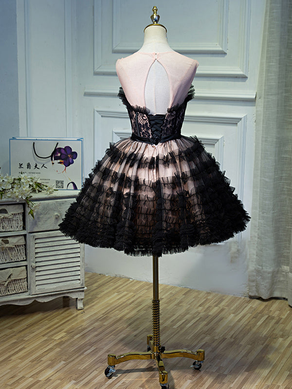 Black Sweetheart Short Homecoming Dresses,Cheap Short Prom Dresses,CM907