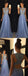 Blue A-line Jewel Sleeveless Long Prom Dresses Online,Dance Dresses,12410