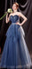 Blue A-line Sweetheart Sleeveless Party Prom Dresses, Cheap Dance Dresses,12350