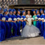 Blue Mermaid Jewel Half Sleeves Cheap Long Bridesmaid Dresses,WG1426