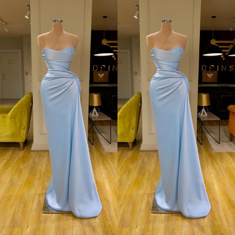 Blue Mermaid Sweetheart Cheap Long Prom Dresses,Evening Party Dresses,12705