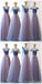 Blue Pink Tulle Floor Length Mismatched Cheap Bridesmaid Dresses Online, WG539