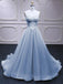 Blue Sweetheart A-line Long Party Prom Dresses Online,Dance Dresses,12377