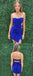 Blue Sweetheart Short Homecoming Dresses,Cheap Short Prom Dresses,CM935
