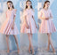 Blush Pink Cheap Mismatched Simple Short Bridesmaid Dresses Online, WG516