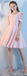 Blush Pink Cheap Mismatched Simple Short Bridesmaid Dresses Online, WG516