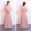 Blush Pink Floor Length Mismatched Chiffon Cheap Bridesmaid Dresses Online, WG534