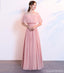 Blush Pink Floor Length Mismatched Chiffon Cheap Bridesmaid Dresses Online, WG534