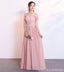 Blush Pink Floor Length Mismatched Chiffon Cheap Bridesmaid Dresses Online, WG534