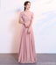 Blush Pink Floor Length Mismatched Chiffon Cheap Bridesmaid Dresses Online, WG534