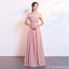 Blush Pink Floor Length Mismatched Chiffon Cheap Bridesmaid Dresses Online, WG534