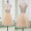 Blush pink Gorgeous beaded elegant fashion cute homecoming prom gown dresses,BD00189